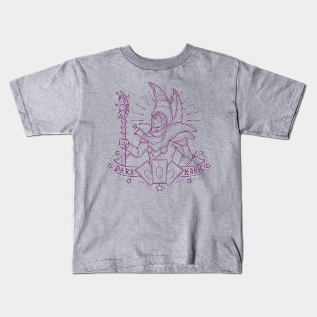 dark magic - lines Kids T-Shirt by Firebrander